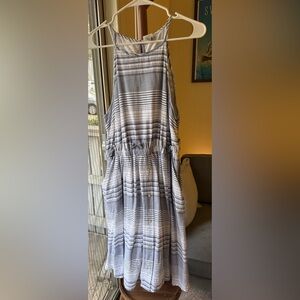 A New Day Striped Sleeveless Halter Dress